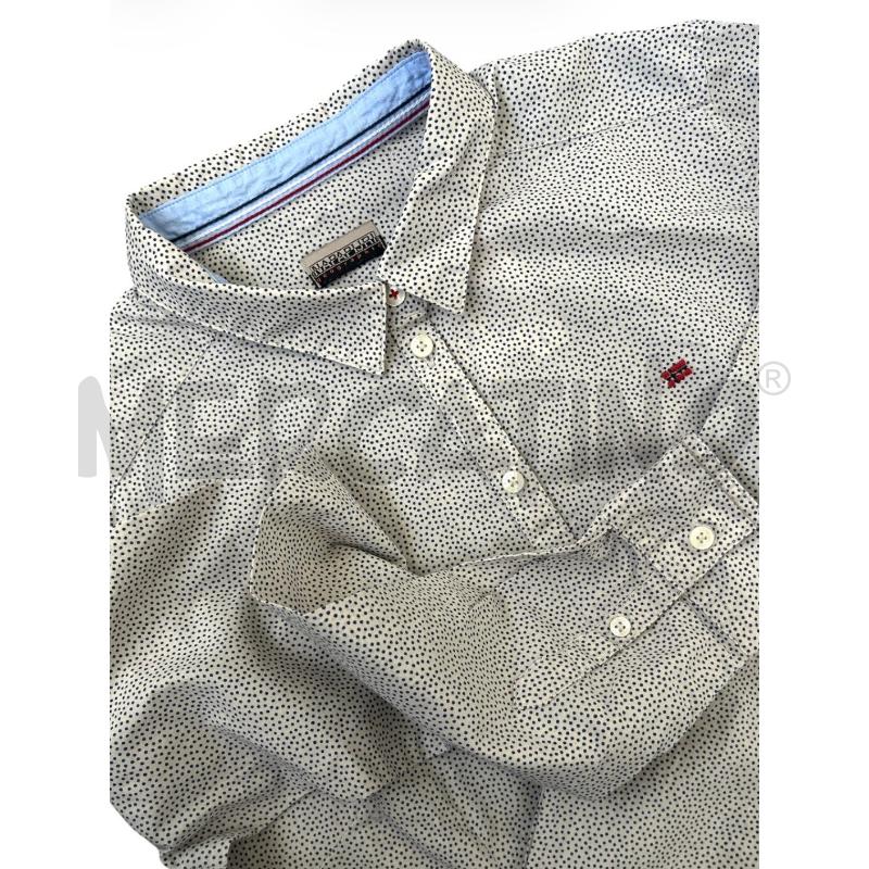 CAMICIA DONNA NAPAPIJRI BIANCA POIS BLU | Mercatino dell'Usato Rivoli 3