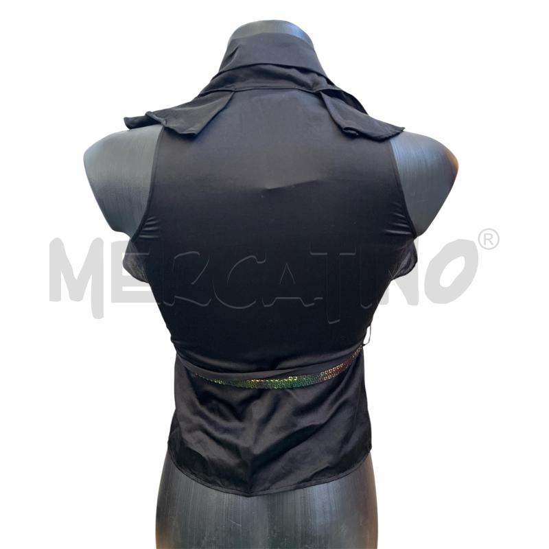 CAMICIA DONNA PINKO NERA SCOLLO VOULANT 45 SETA | Mercatino dell'Usato Rivoli 2