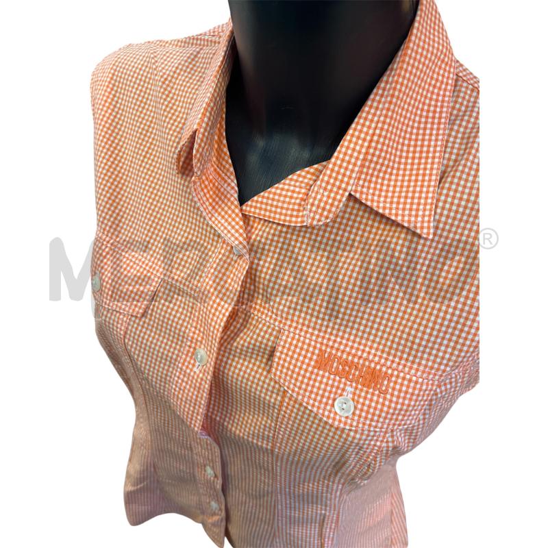 CAMICIA SMANICATA DONNA MOSCHINO JEANS QUADRI ARANCIO  | Mercatino dell'Usato Rivoli 3