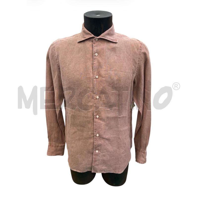 CAMICIA UOMO BOGGI TERRACOTTA 100 LINO | Mercatino dell'Usato Rivoli 1