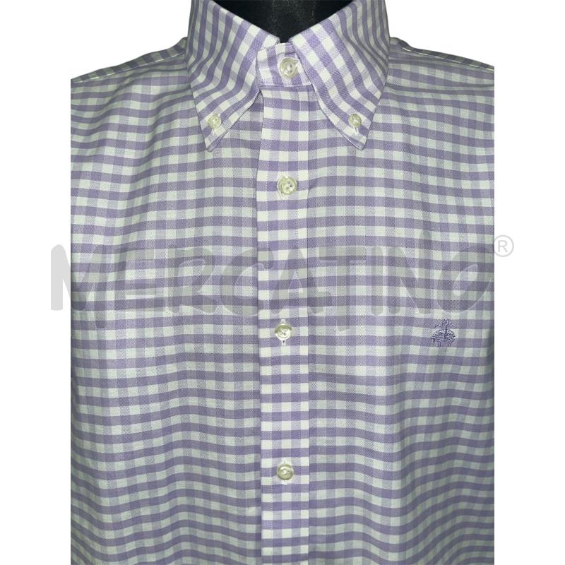 CAMICIA UOMO BROOKS BROTHERS SCACCHI BIANCO LILLA | Mercatino dell'Usato Rivoli 3
