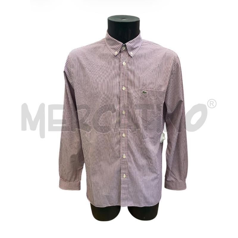 CAMICIA UOMO LACOSTE QUADRI ROSSI E BLU  | Mercatino dell'Usato Rivoli 1