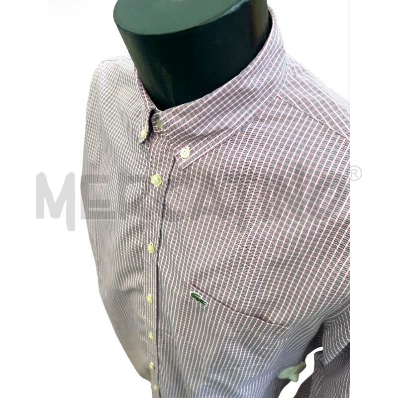 CAMICIA UOMO LACOSTE QUADRI ROSSI E BLU  | Mercatino dell'Usato Rivoli 3