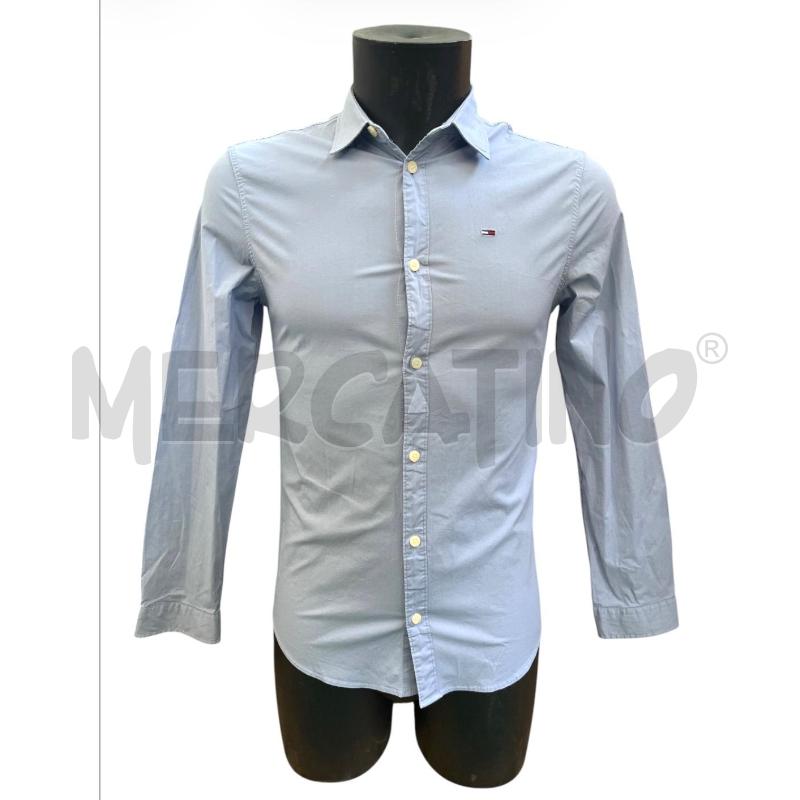 CAMICIA UOMO TOMMY JEANS AZZURRA SLIM FIT | Mercatino dell'Usato Rivoli 1