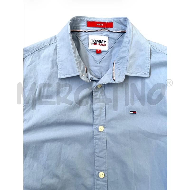 CAMICIA UOMO TOMMY JEANS AZZURRA SLIM FIT | Mercatino dell'Usato Rivoli 3