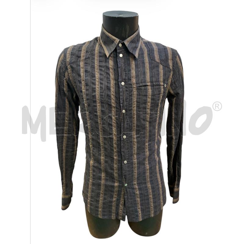 CAMICIA UOMO VERSACE JEANS COUTURE MARRONE RIGHE VINTAGE | Mercatino dell'Usato Rivoli 1
