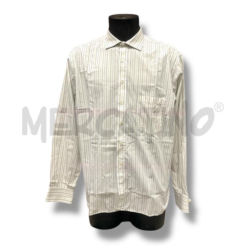 CAMICIA UOMO YVES SAINT LAURENT RIGHE GRIGIO CHIARO E VIOLA | Mercatino dell'Usato Rivoli 1