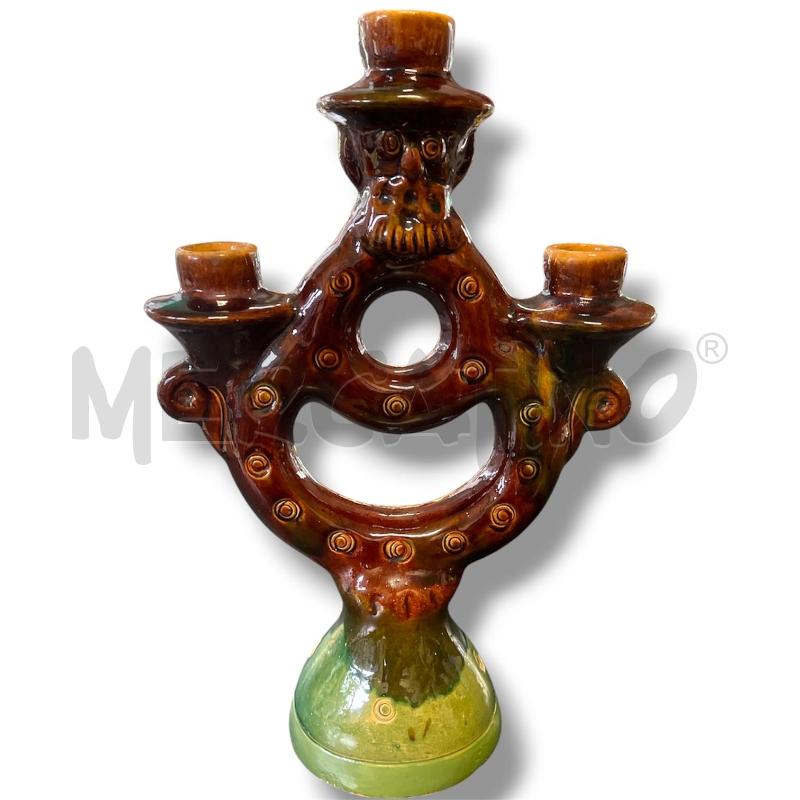 CANDELABRO MARRONE 3 BRACCIA MADE IN USSR BIFRONTE | Mercatino dell'Usato Rivoli 3