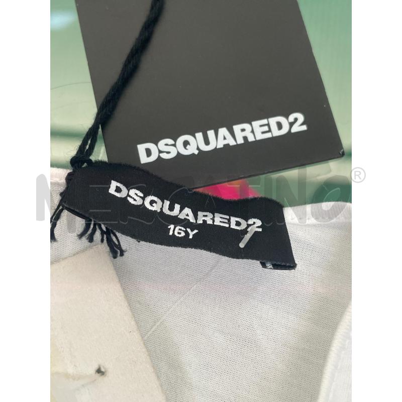 CANOTTA DONNA DSQUARED2 BIANCA CUORE BORCHIE | Mercatino dell'Usato Rivoli 4