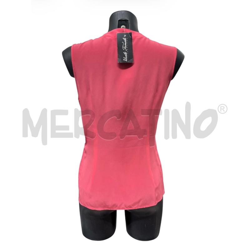 CANOTTA DONNA FLAVIO CASTELLANI FUCSIA SCOLLO VOULANT 100 SETA  | Mercatino dell'Usato Rivoli 2