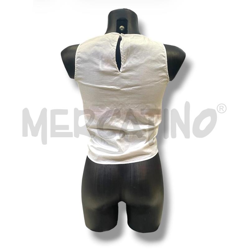 CANOTTA DONNA MASSIMO DUTTI BIANCA NODO FRONTALE | Mercatino dell'Usato Rivoli 2