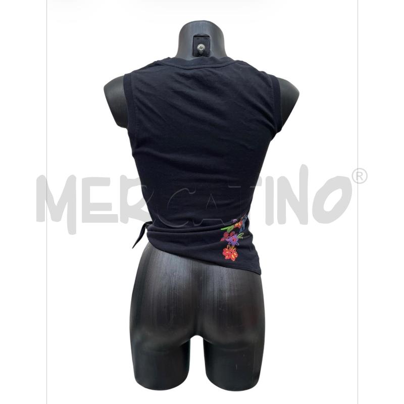 CANOTTA DONNA MOSCHINO JEANS NERA FIORI  | Mercatino dell'Usato Rivoli 2