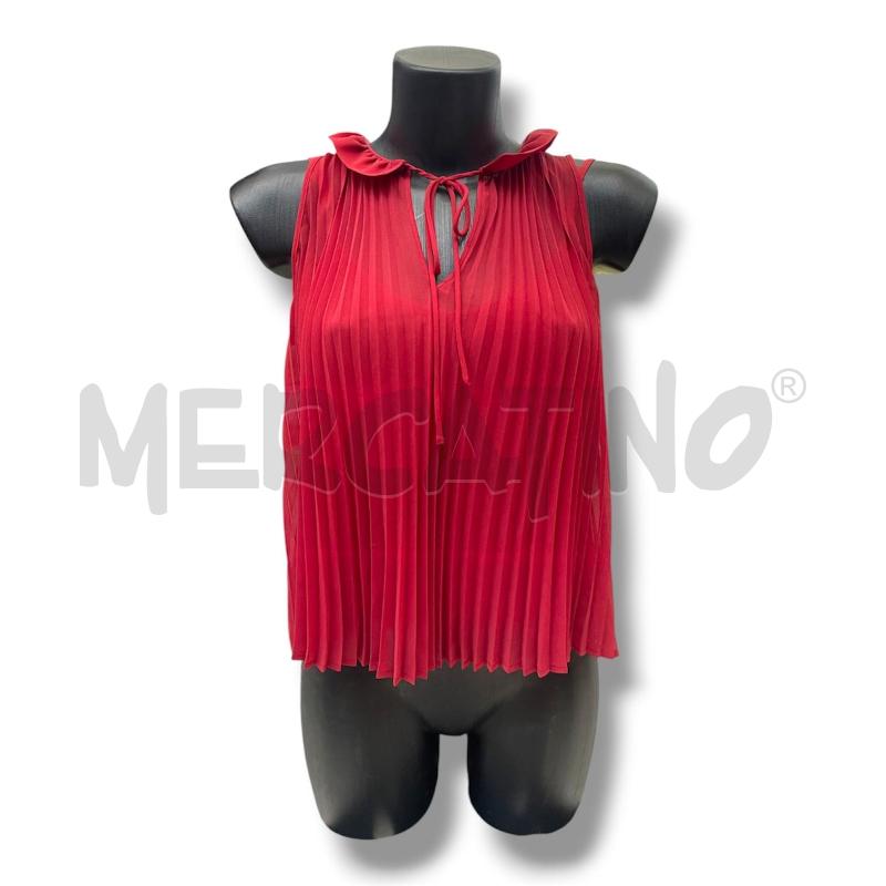 CANOTTA DONNA PENNY BLACK ROSSA MATTONE PLISSE | Mercatino dell'Usato Rivoli 1