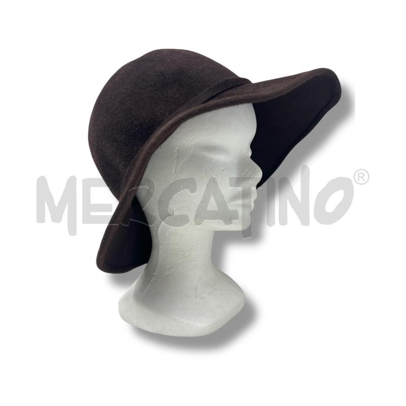 CAPPELLO DONNA BORSALINO CLOCHE FELTRO MARRONE SCURO  | Mercatino dell'Usato Rivoli 3