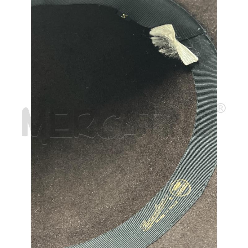 CAPPELLO DONNA BORSALINO CLOCHE FELTRO MARRONE SCURO  | Mercatino dell'Usato Rivoli 4
