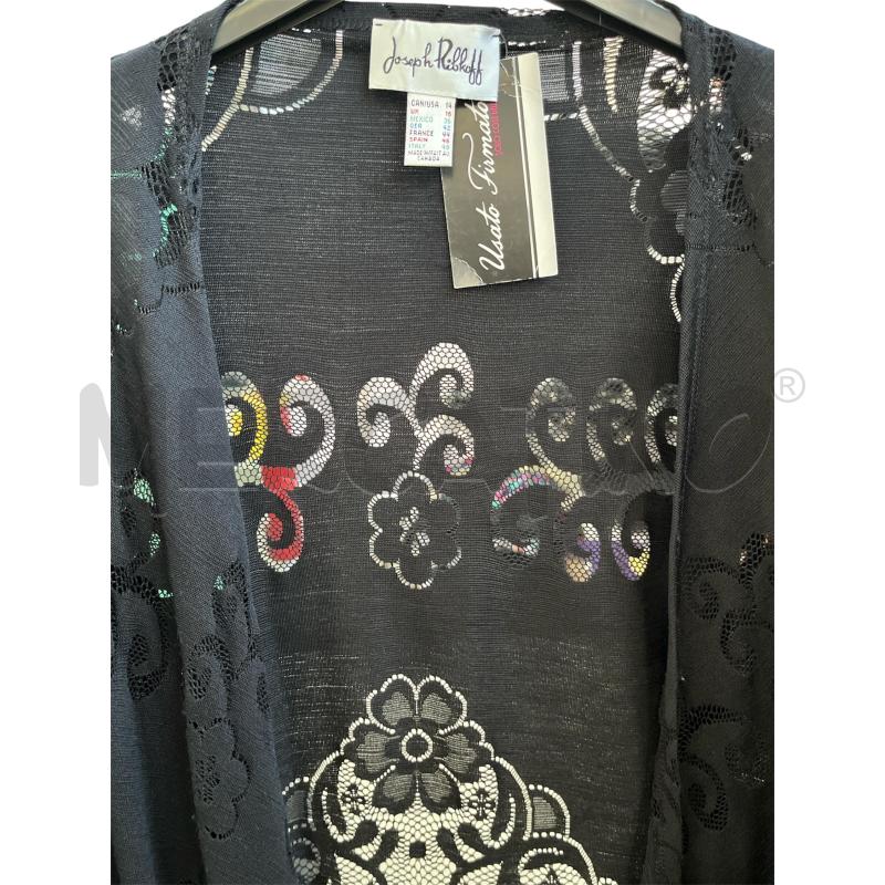 CARDIGAN DONNA JOSEPH RIBKOFF NERO RICAMI TRAFORATI | Mercatino dell'Usato Rivoli 3