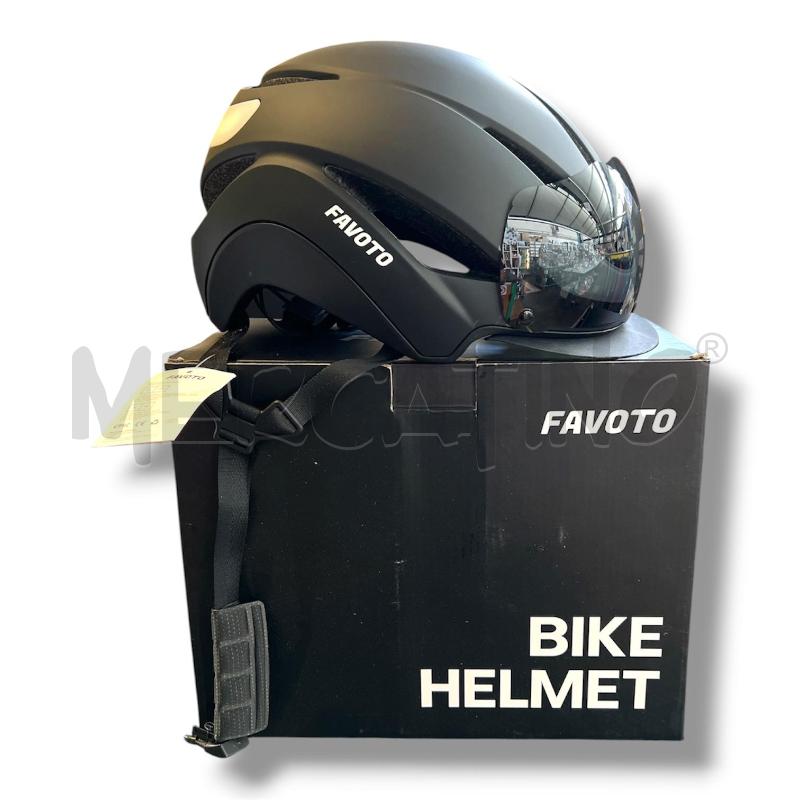 CASCO BICI FAVOTO NERO LUCI | Mercatino dell'Usato Rivoli 1