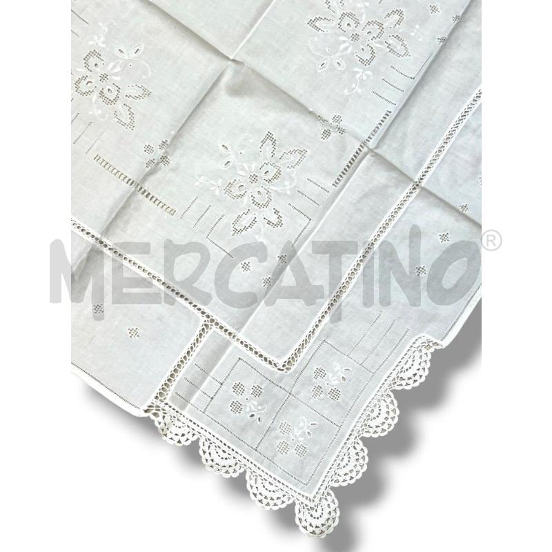 CENTROTAVOLA 80X80 QUADRATO CENTRALE ANGOLI RICAMI | Mercatino dell'Usato Rivoli 3
