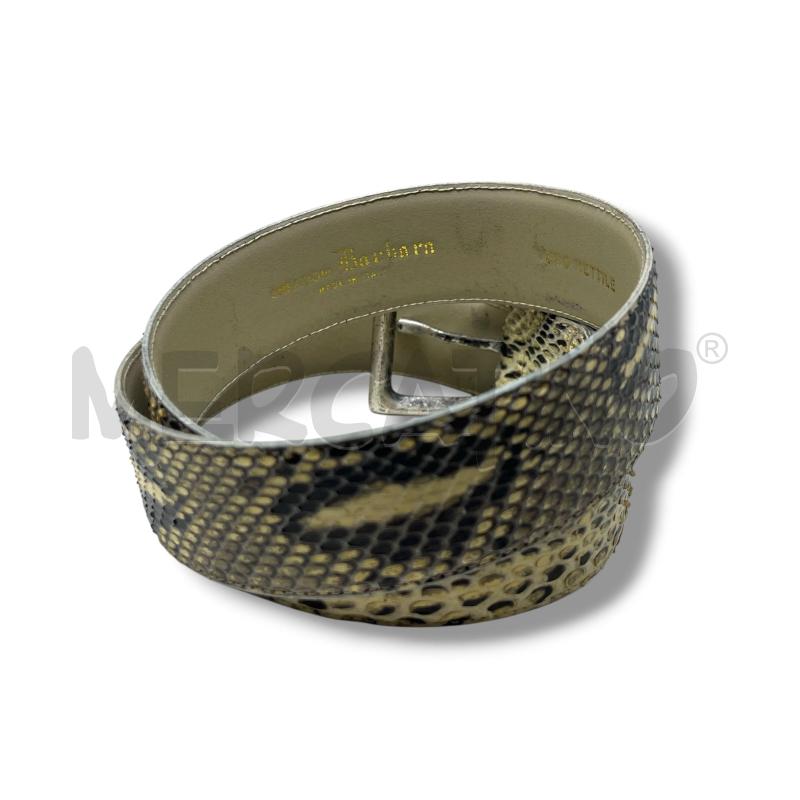 CINTURA DONNA CREAZIONI BARBARA PELLE RETTILE BEIGE | Mercatino dell'Usato Rivoli 2