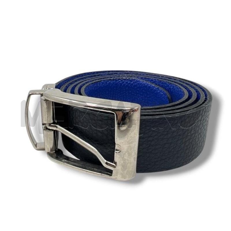 CINTURA UOMO DOUBLE BLU ELE NAVY/MARRONE ARANCIO | Mercatino dell'Usato Rivoli 3