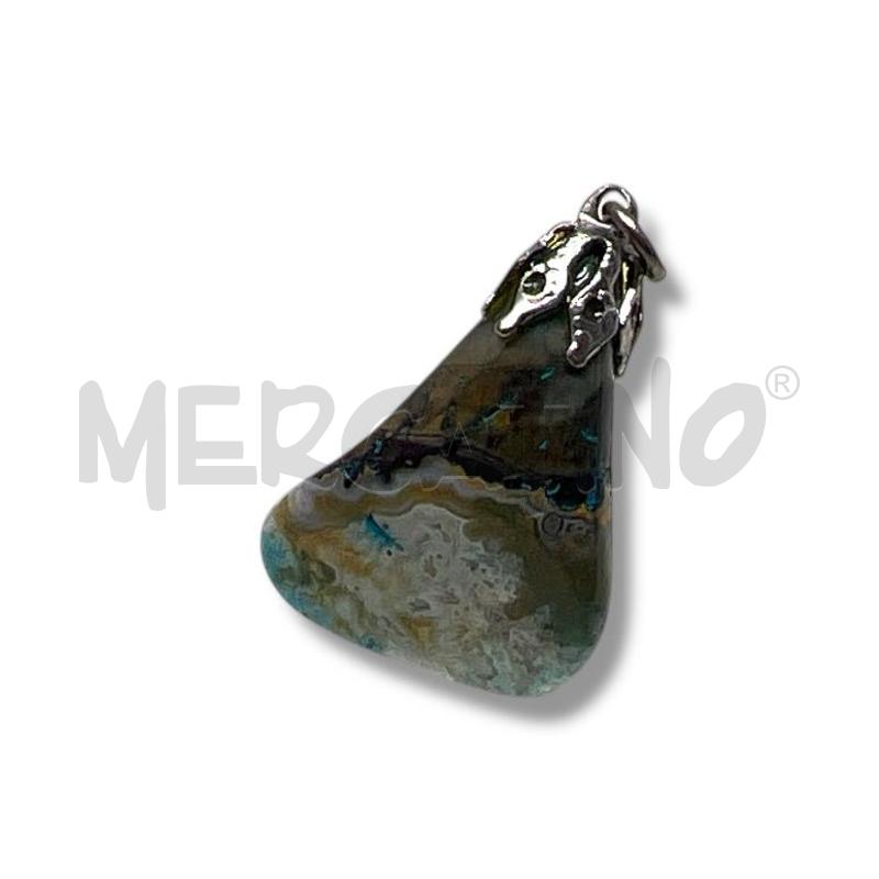 CIONDOLO AGATA BLU MARRONE | Mercatino dell'Usato Rivoli 4