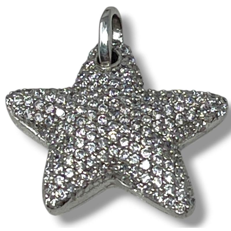 CIONDOLO ARG 925 STELLA PAVE ZIRCONI | Mercatino dell'Usato Rivoli 1