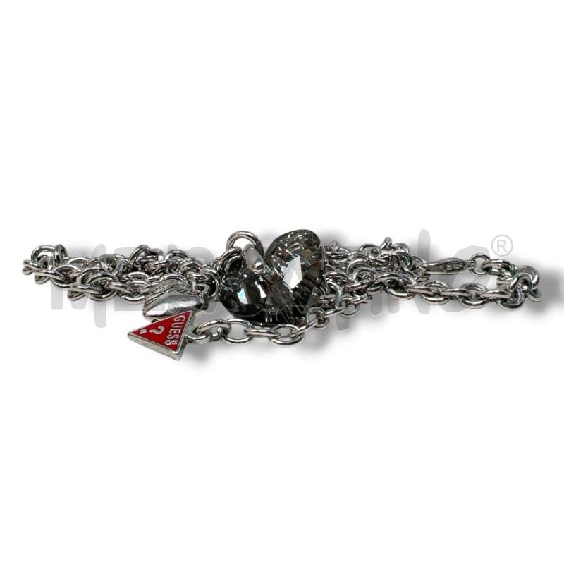 COLLANA GUESS CIONDOLO GEMMA CUORE GRIGIO | Mercatino dell'Usato Rivoli 3