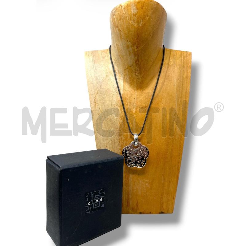 COLLANA KLEE VICENZA ITALY FIORE VETRO E ARG 925 | Mercatino dell'Usato Rivoli 1