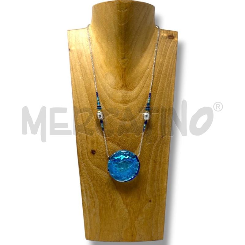 COLLANA LA MURRINA VETRO MURANO BLU AZZURRA | Mercatino dell'Usato Rivoli 1
