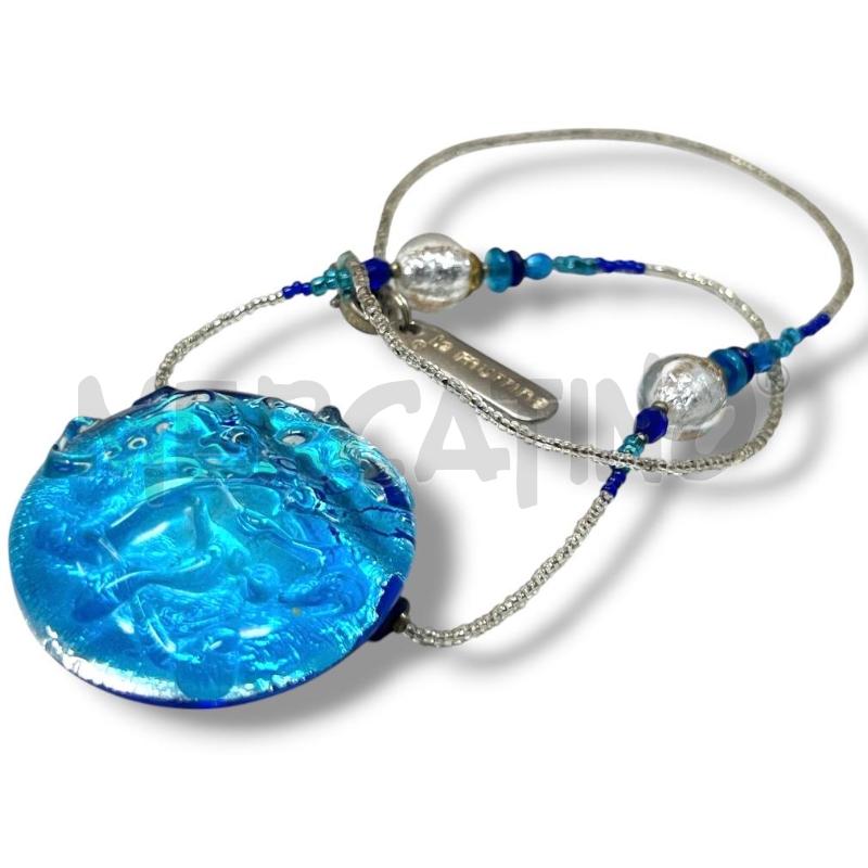 COLLANA LA MURRINA VETRO MURANO BLU AZZURRA | Mercatino dell'Usato Rivoli 3