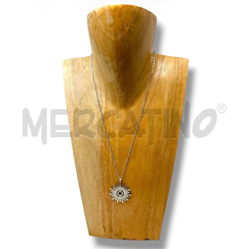 COLLANA MARLU ACCIAIO SOLE PUNTO LUCE LUNGA REGOLABILE | Mercatino dell'Usato Rivoli 1