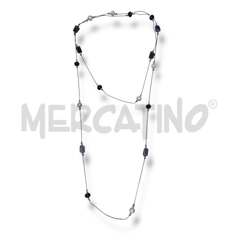 COLLANA PERLE DI FIUME E AMETISTA 70CM | Mercatino dell'Usato Rivoli 2