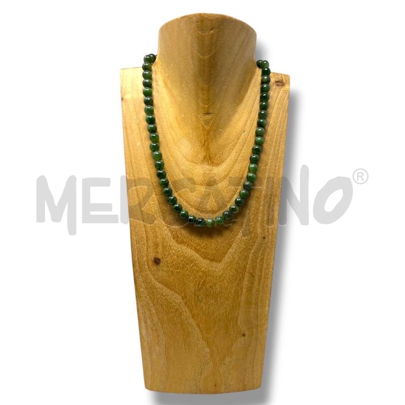 COLLANA PERLINE GIADA VERDE 42CM | Mercatino dell'Usato Rivoli 1