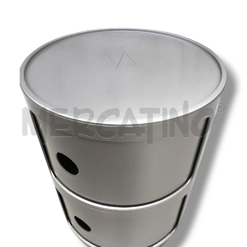 COMODINO KARTELL GRIGIO 2 CASSETTI DESIGNER ANNA CASTELLETTI | Mercatino dell'Usato Rivoli 4