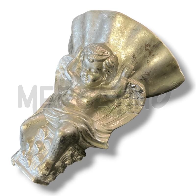 COPPIA PORTA VASI/ACQUASANTIERA ANGIOLETTO VERNICE ARGENTATA 27X25 | Mercatino dell'Usato Rivoli 3