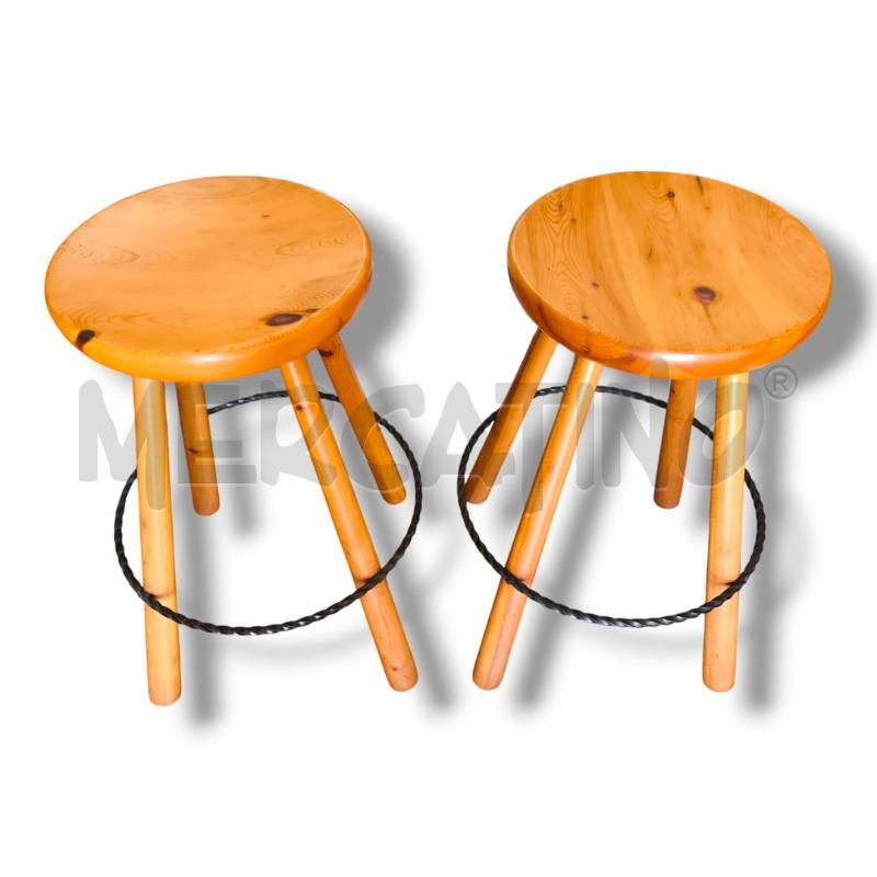 COPPIA SGABELLI IN PINO IN STILE CHARLOTTE PERRIAND | Mercatino dell'Usato Rivoli 2