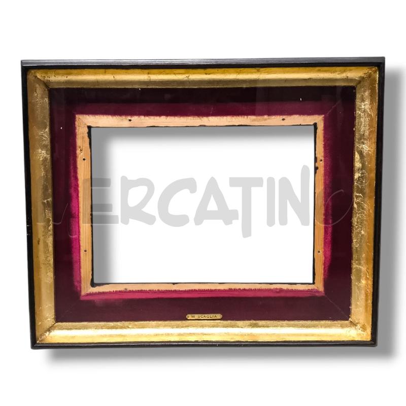 CORNICE LEGNO 57X47 INTERNO FOGLIA D'ORO | Mercatino dell'Usato Rivoli 1