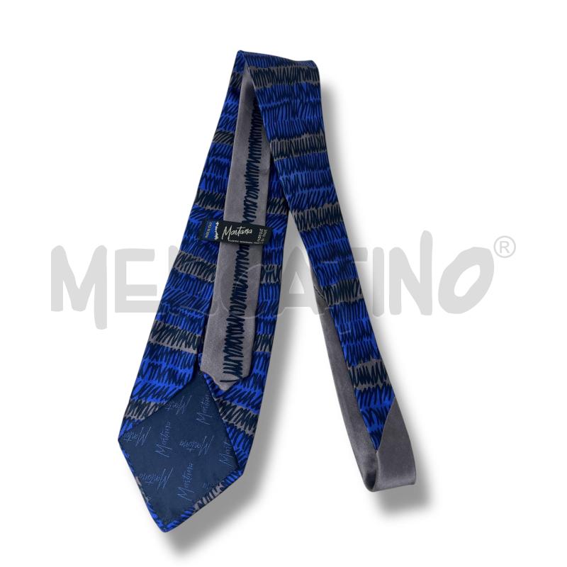 CRAVATTA MONTANA BLU GRIGIA SCARABOCCHI 100 SETA | Mercatino dell'Usato Rivoli 3