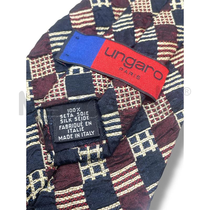 CRAVATTA UNGARO BLU BORDEAUX ROMBI  | Mercatino dell'Usato Rivoli 4