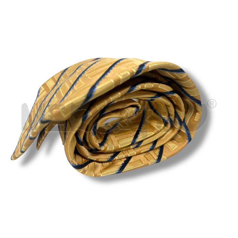 CRAVATTA VALENTINO BEIGE  RIGHE BLU  | Mercatino dell'Usato Rivoli 2
