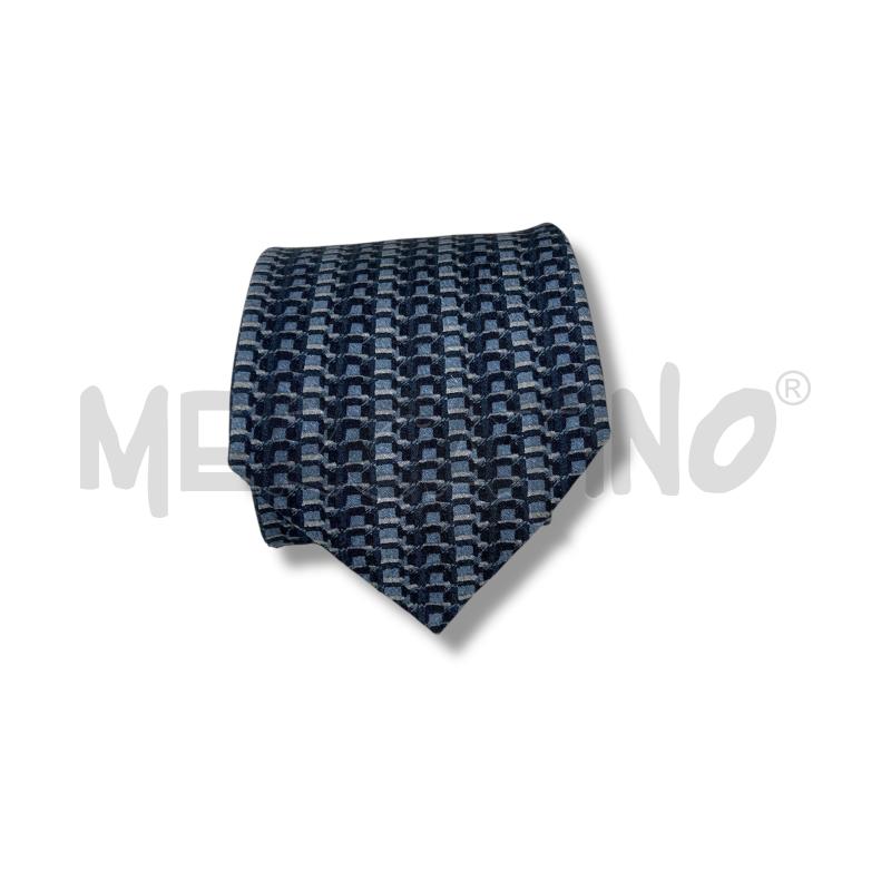 CRAVATTA VALENTINO BLU SCURA QUADRETTI CARTA DA ZUCCHERO | Mercatino dell'Usato Rivoli 1