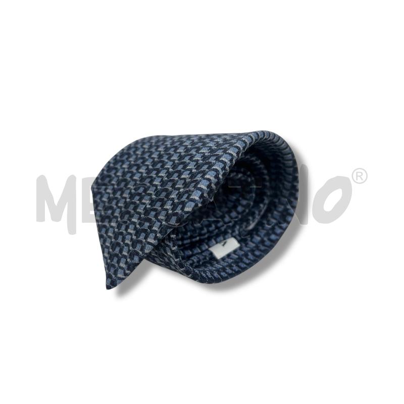 CRAVATTA VALENTINO BLU SCURA QUADRETTI CARTA DA ZUCCHERO | Mercatino dell'Usato Rivoli 2