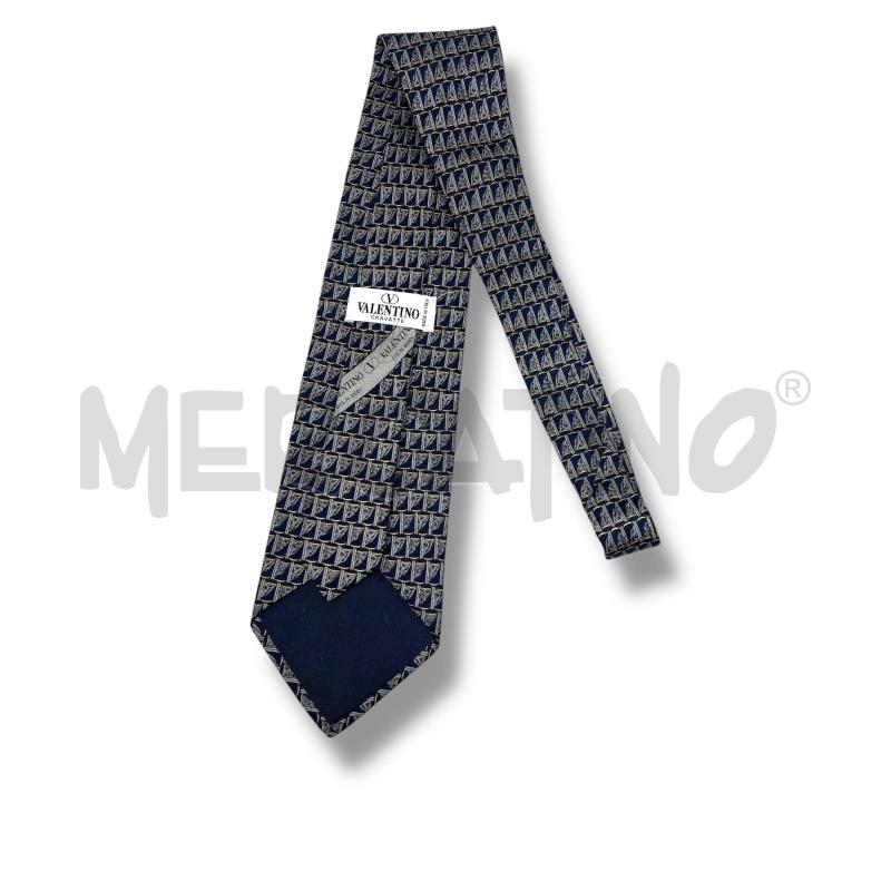 CRAVATTA VALENTINO GRIGIA BLU ASTRATTA | Mercatino dell'Usato Rivoli 3
