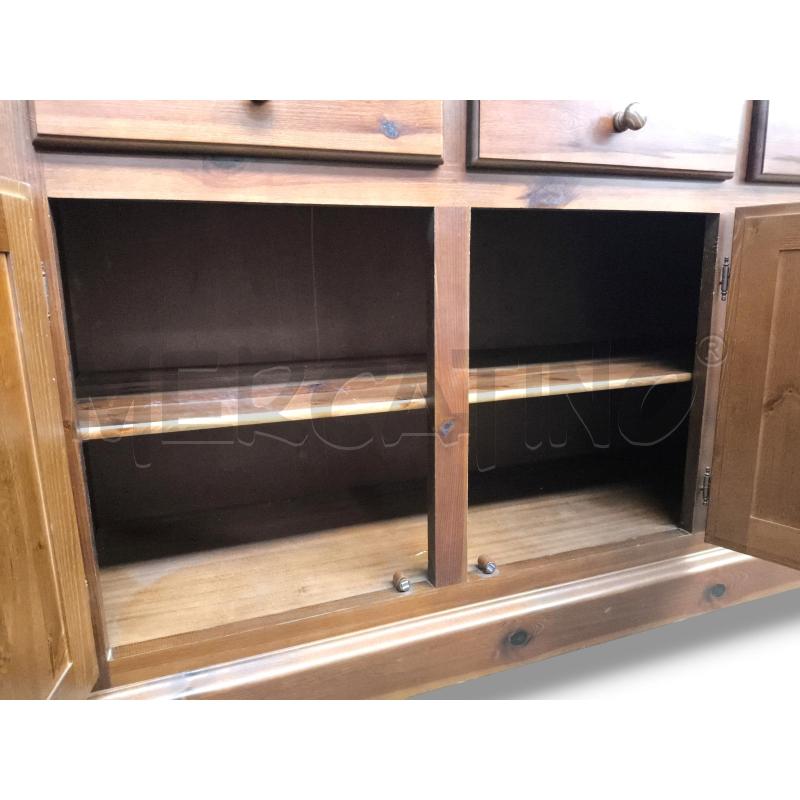 CREDENZA 3 ANTE PINO SCURO 150X46X185 | Mercatino dell'Usato Rivoli 3