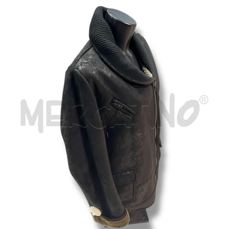 ECOMONTONE DONNA DESIGUAL NERO INTERNO ECOPELO BEIGE | Mercatino dell'Usato Rivoli 2