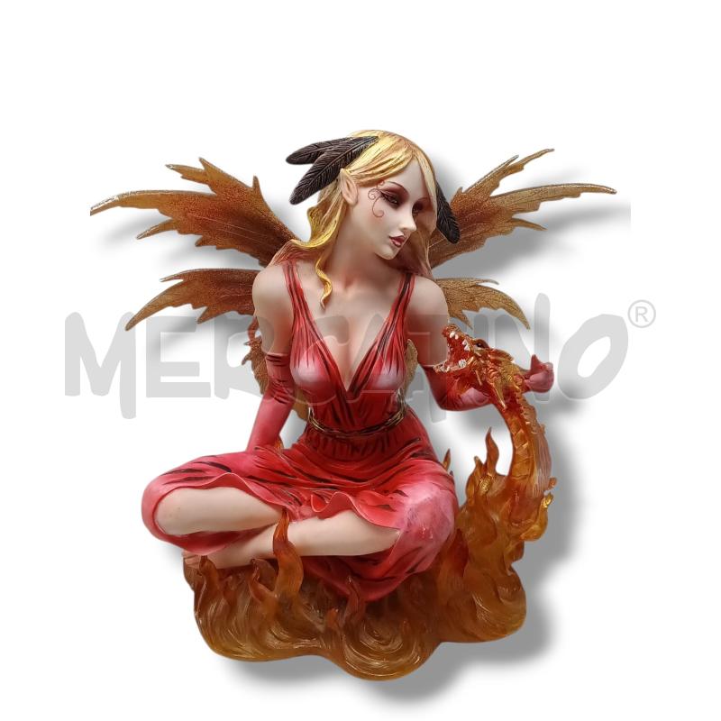 FATA FAIRY LAND CON DRAGONE ROSSO 23 X 25 | Mercatino dell'Usato Rivoli 1
