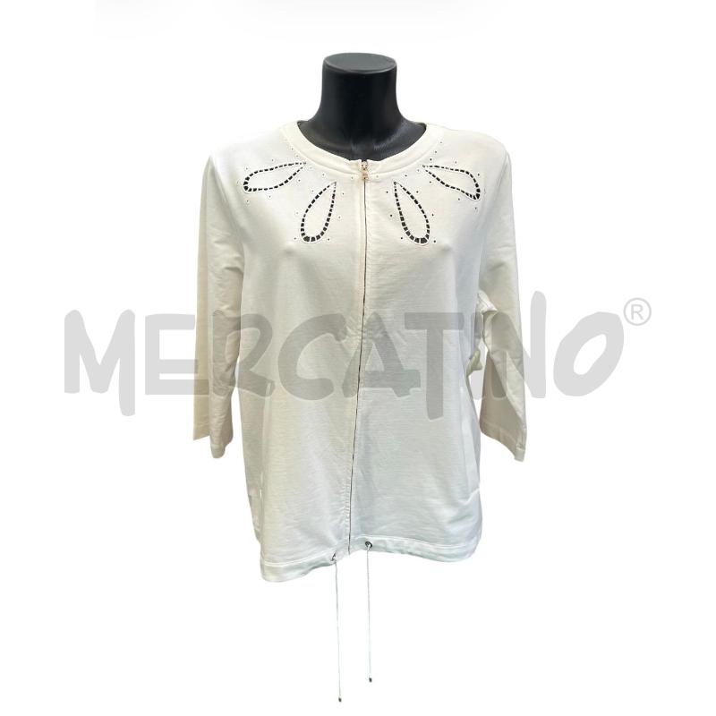 FELPA DONNA ELENA MIRO BIANCA TRAFORATA | Mercatino dell'Usato Rivoli 1