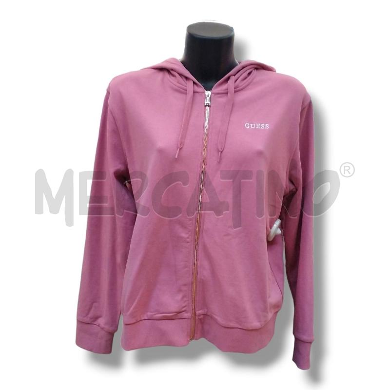 FELPA DONNA GUESS ROSA CANDY ZIP DORATA CAPPUCCIO | Mercatino dell'Usato Rivoli 1