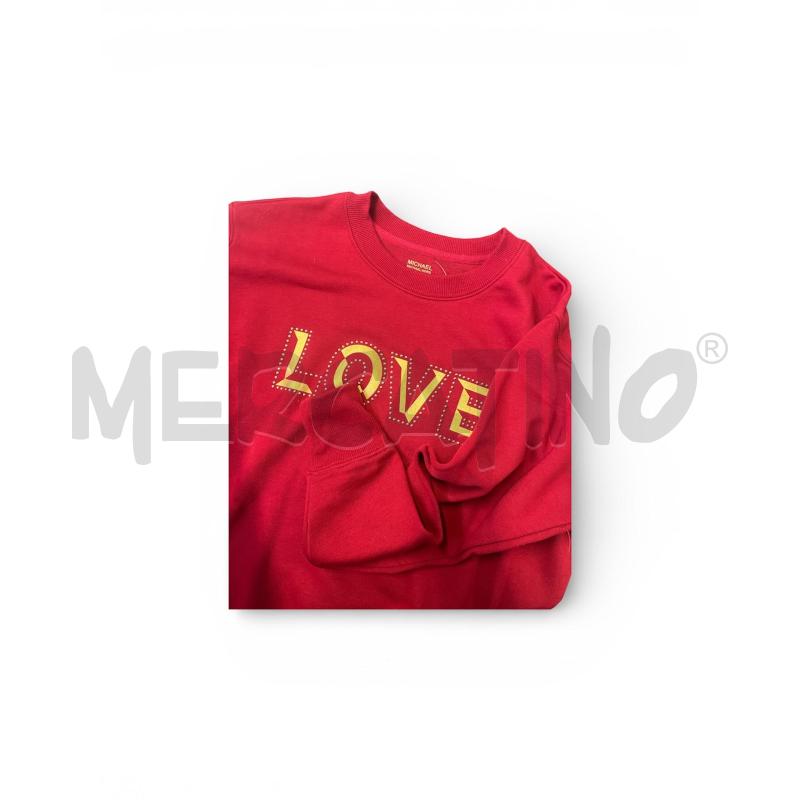 FELPA DONNA MICHAEL KORS ROSSA LOVE DORATO | Mercatino dell'Usato Rivoli 3
