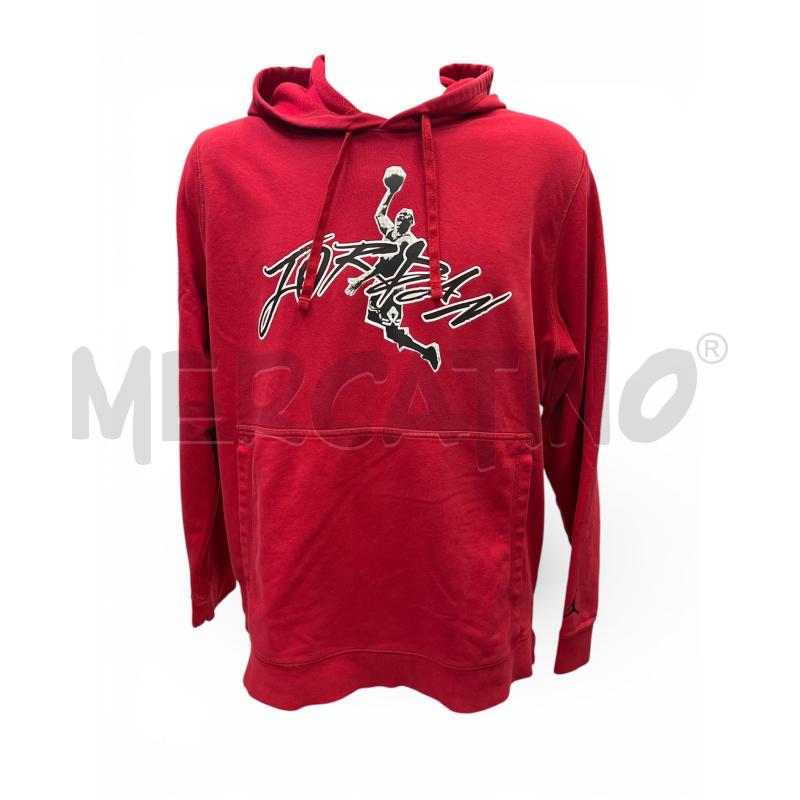 FELPA UOMO JORDAN ROSSA LOGO TASCA FRONTALE | Mercatino dell'Usato Rivoli 1
